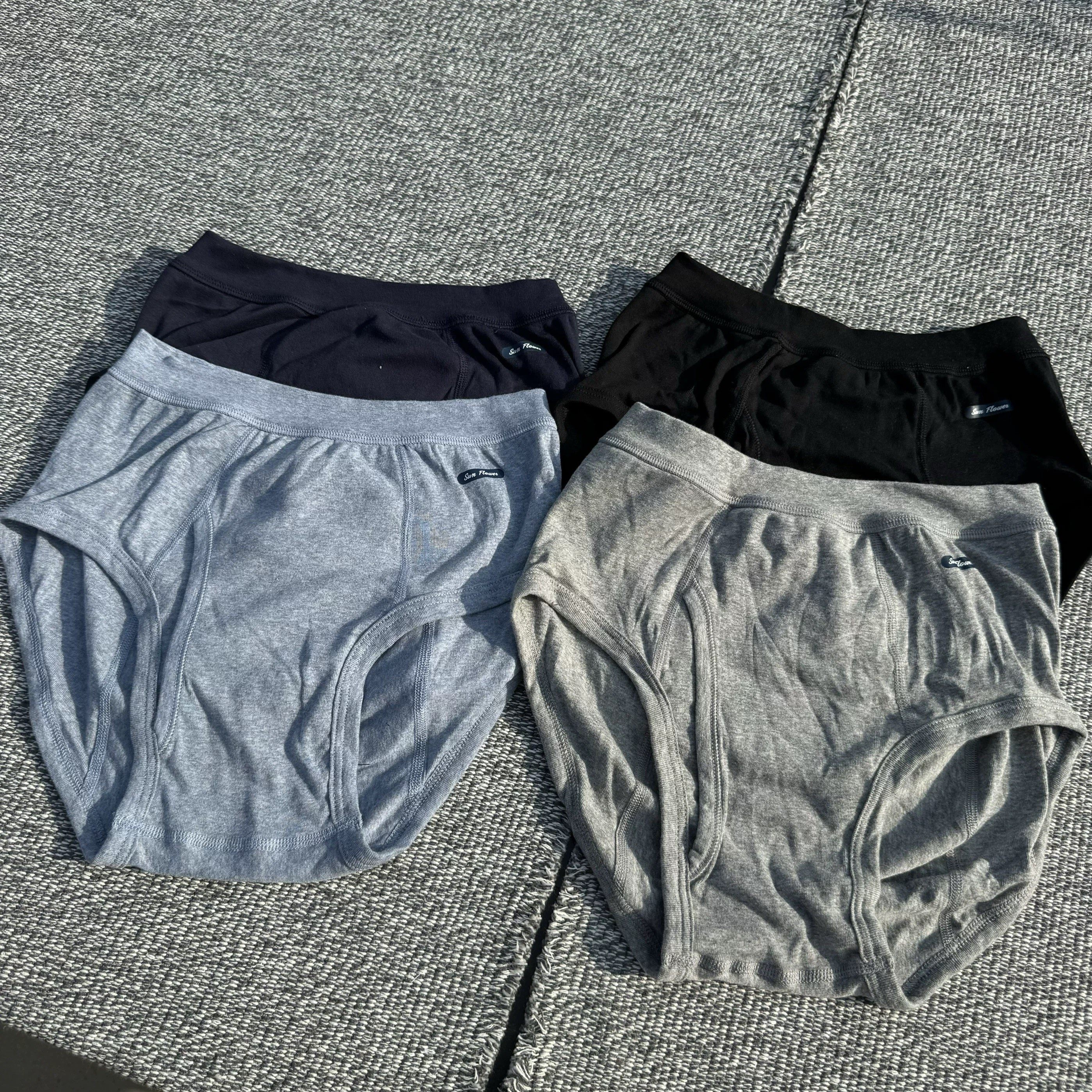 外贸出口棉男三角内裤中老年人高腰加大码内裤宽松爸爸短裤头