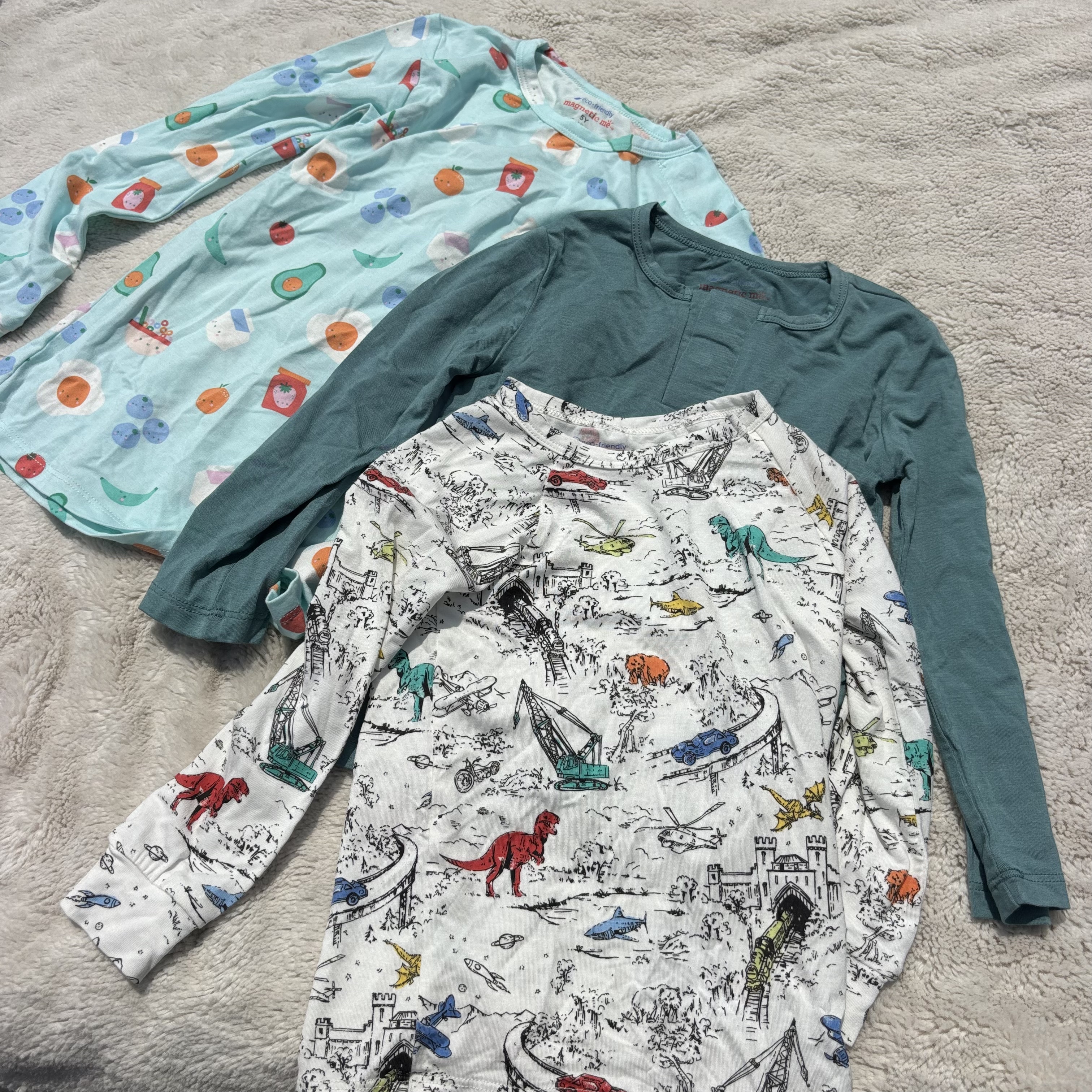 磁吸扣！94%莫代尔！外贸美单儿童卡通家居服套装长袖长裤空调服