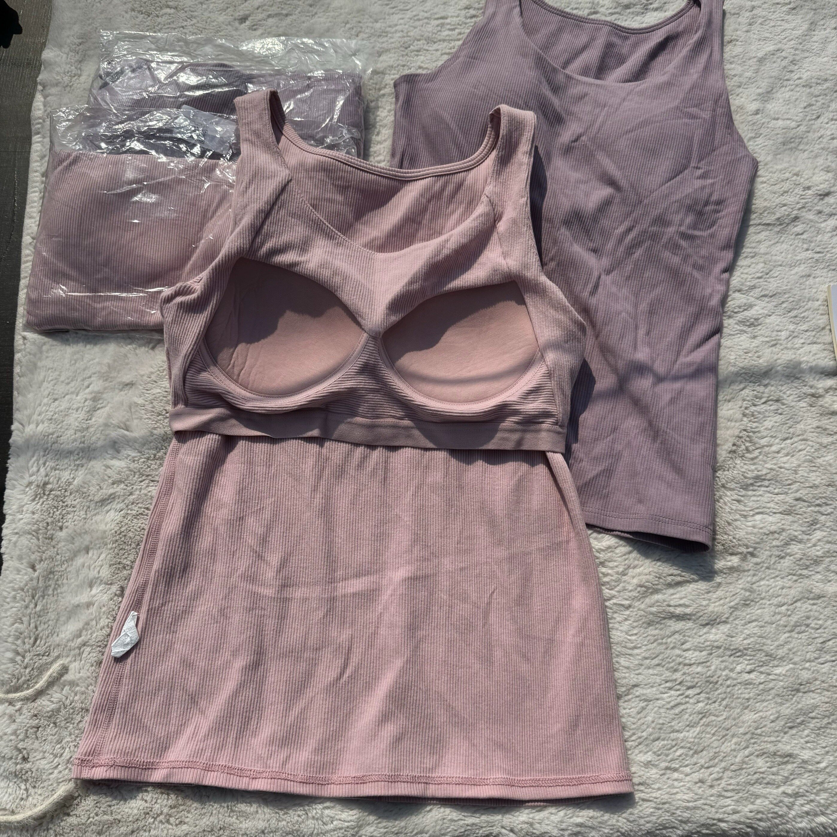 外贸日单女士夏季薄款纯棉罩杯一体弹力纯色百搭打底背心带胸垫