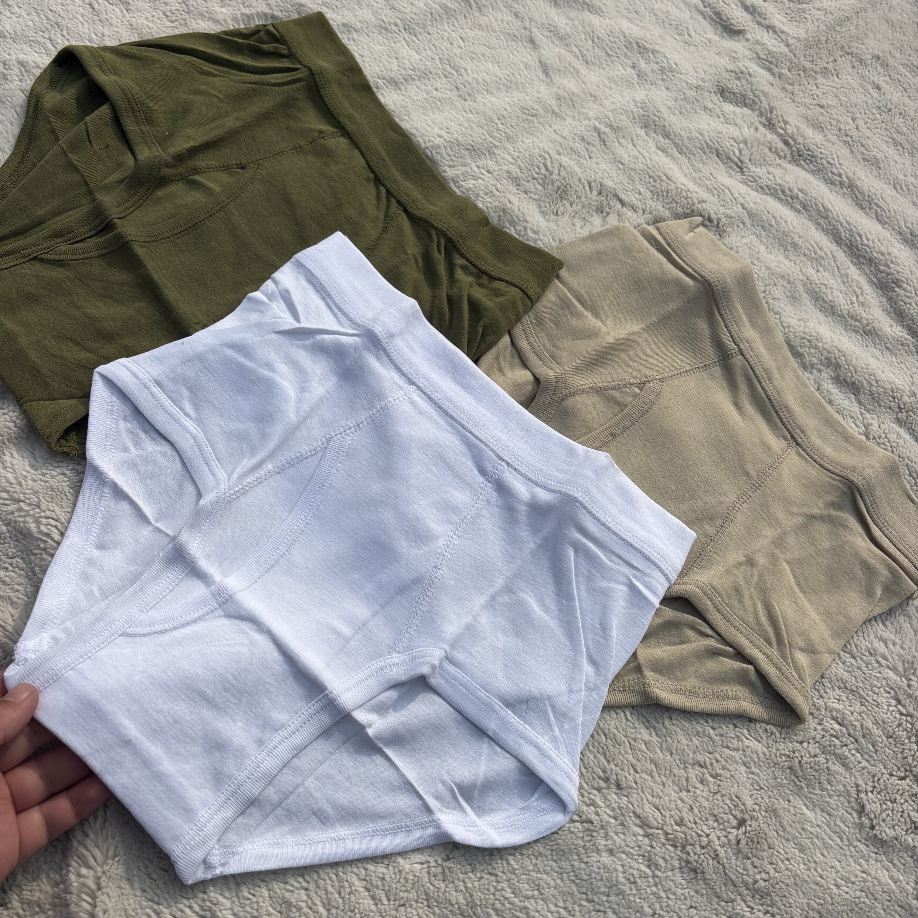 100%生态全棉！外贸出口男士三角内裤纯棉透气高腰加肥加大底裤头