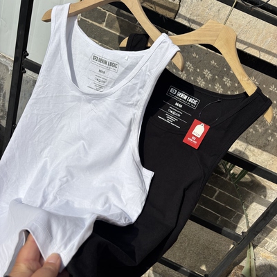 （出口加拿大）外贸男士100%有机全纯棉纯色背心基础无袖打底上衣