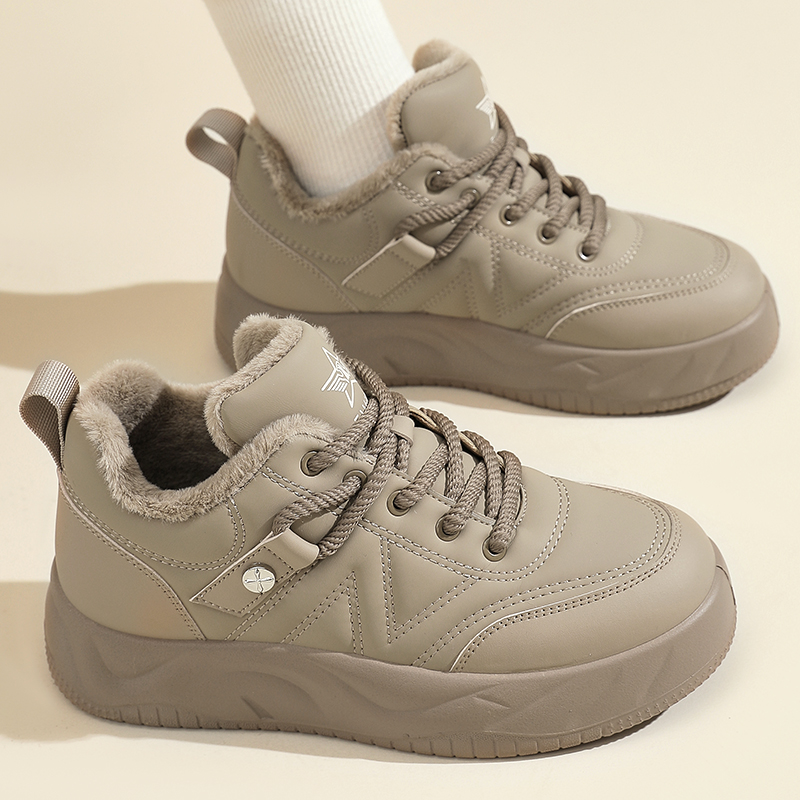 棉鞋女冬季厚底面包鞋轻便舒适好