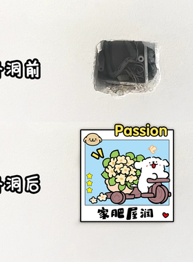 墙面补洞亚克力装饰改造遮挡窟窿