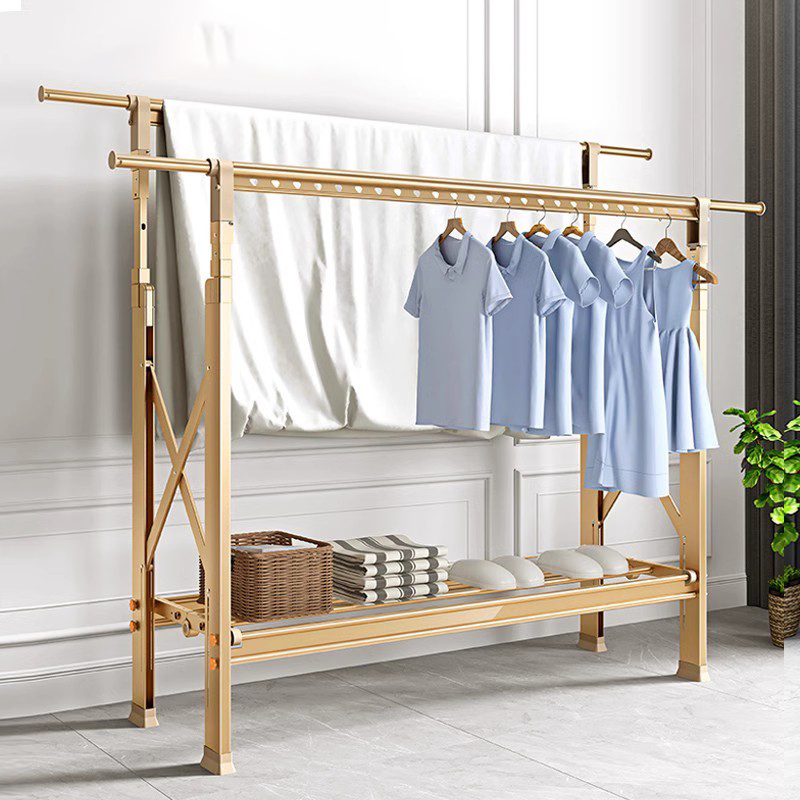 晾衣架落地户外室内晒被子神器