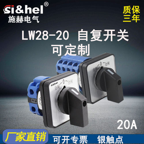 施赫万能转换开关lw28-20双电源切换正反转自复位分合闸lw26旋转 - 封面