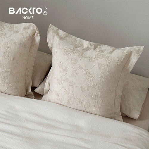 BACKTO卜凸家居棉麻提花大靠枕