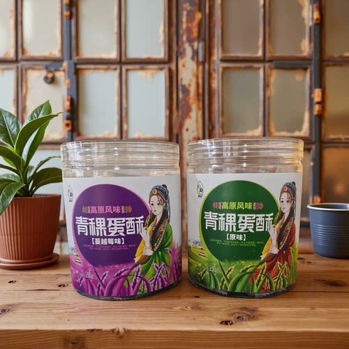 西藏特产藏妈妈青稞蛋酥罐装150g