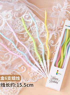 蜡烛蛋糕装饰Happybirthday金色字母数字卡通生日快乐曲线蜡烛