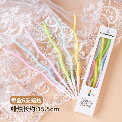 蜡烛蛋糕装饰Happybirthday金色字母数字卡通生日快乐曲线蜡烛