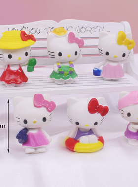 kt猫蛋糕摆件水果生日网红HelloKitty凯蒂猫装饰甜品台烘焙插件