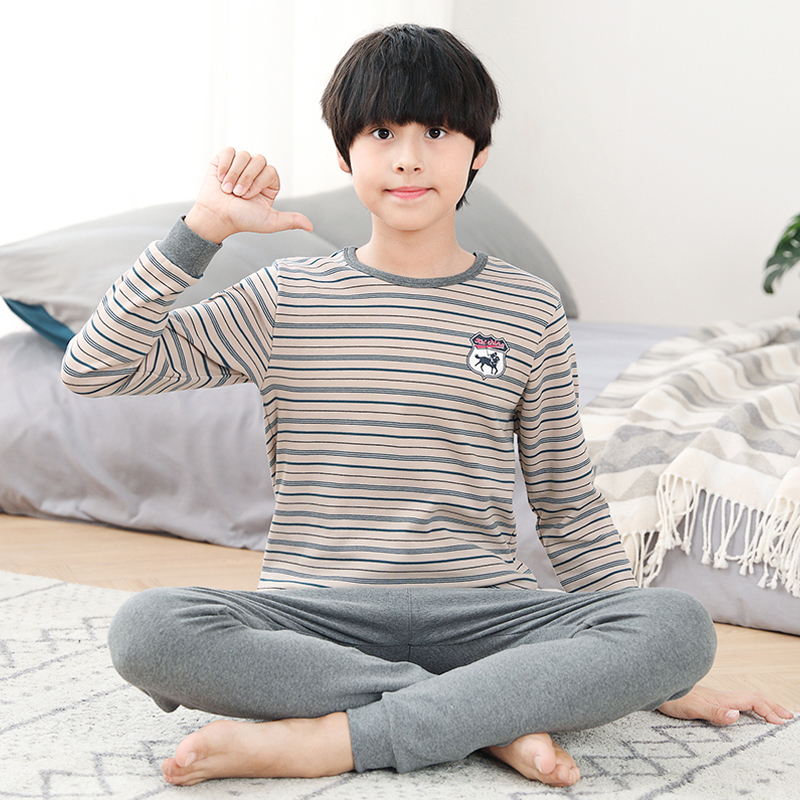 四季可穿大童亲肤莱卡棉秋衣秋裤