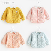 婴儿外套春秋冬薄夹棉宝宝棉衣男童衣服女童棉服冬装 棉袄儿童上衣