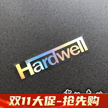 Hidh全球DJ冠军 HARDWELL全息周边贴纸行李箱电脑踏板电单车贴纸