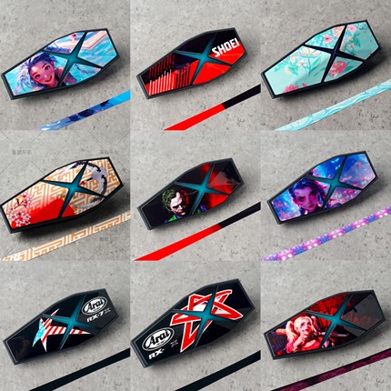 适用ASMAX F1MAX PRO蓝牙耳机贴纸保护贴膜装饰拉花贴花外壳贴纸