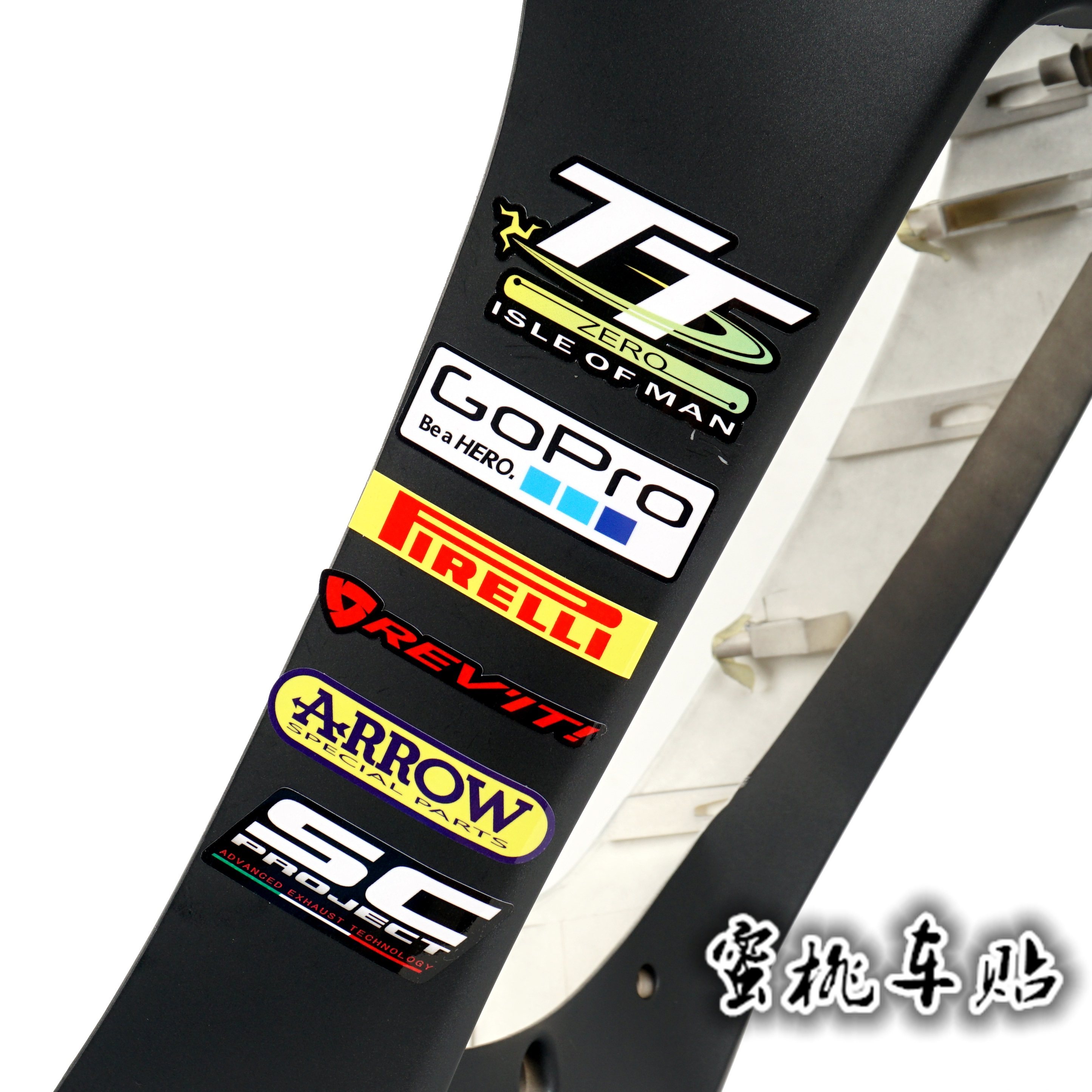 赛车队拉力摩托赞助商装饰侧边条贴MOTOGP车身赞助商反光贴纸贴花