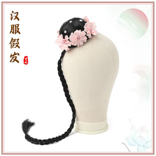 新款古典舞发饰舞台表演头饰扇子舞伞舞艺考独舞中国风假发包配饰