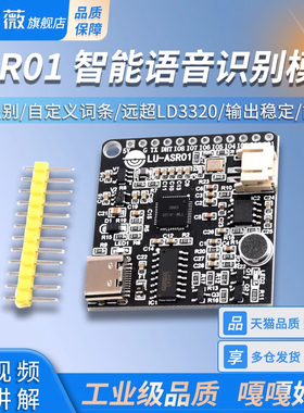 智能语音识别模块ASR01 离线识别 自定义词条远超LD3320 欣薇电子