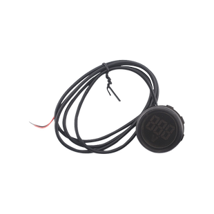 DC4-100V直流数字电压表头LED数显圆形两线防水电压表带反接保护