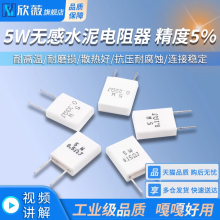 5W无感水泥电阻 0.1/0.15/0.22/0.25/0.33/0.5Ω 欧 ΩJ R 精度5%