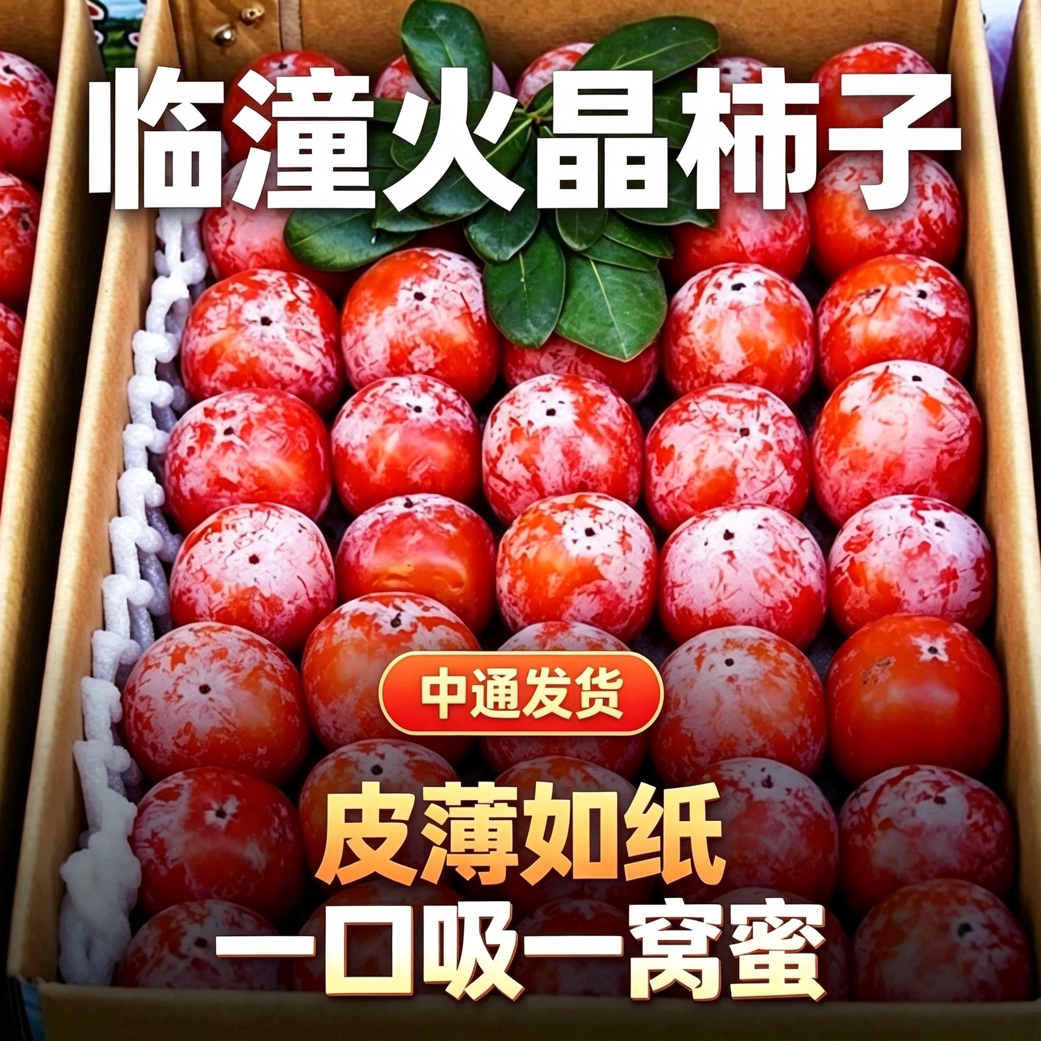 陕西临潼火晶柿子新鲜现货
