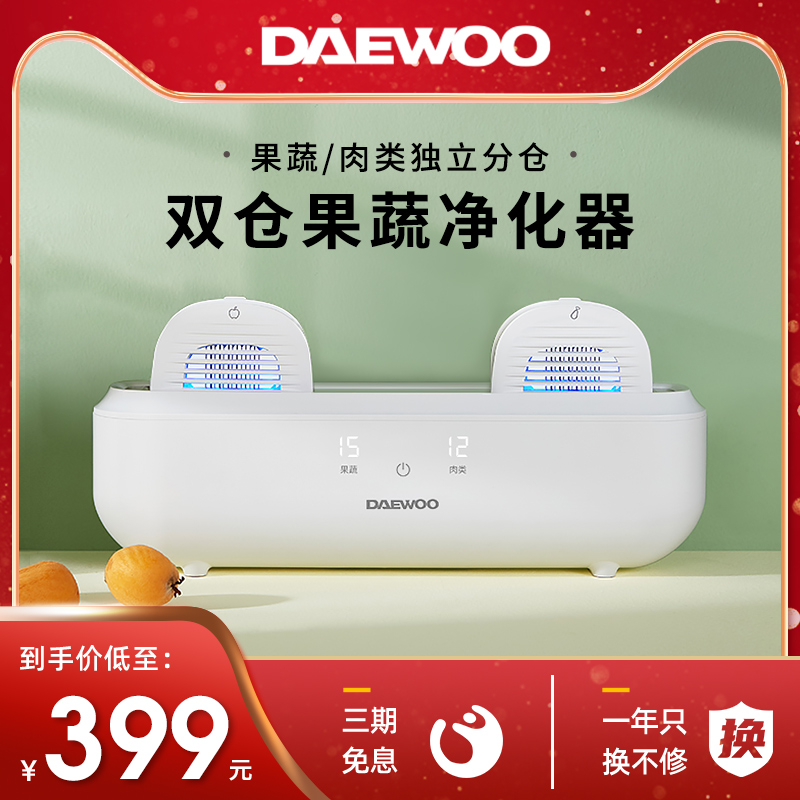 DAEWOO韩国大宇双仓果蔬清洗机家用除农残洗菜机食材净化器QX6-1