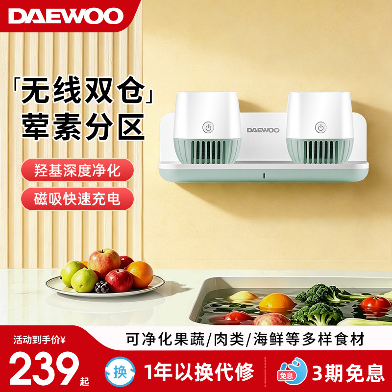 大宇无线双仓果蔬清洗机净化器多功能食材净化器蔬果洗菜机QX9