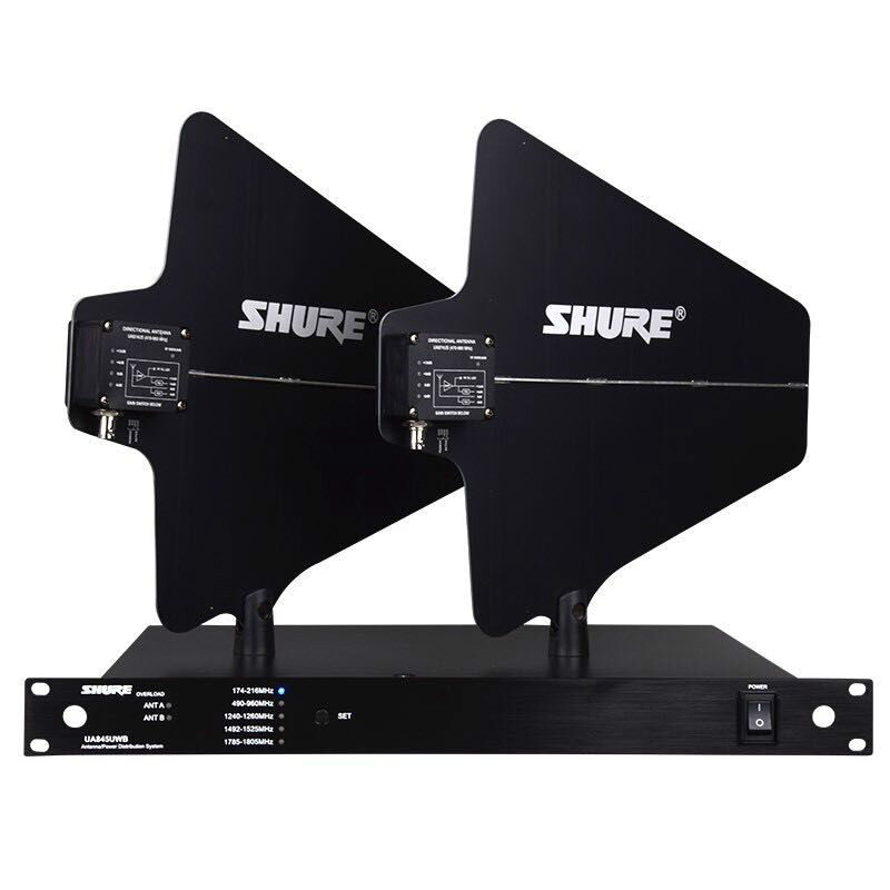 Shure/舒尔UA845/844天线放大器户外无线话筒接收信号功率增强器