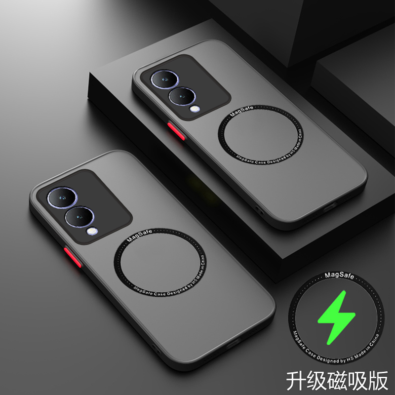 vivoY36透明磨砂手机壳新款磁吸