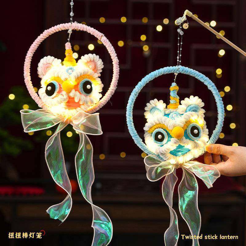 中秋手工扭扭棒灯笼儿童发光玩具灯益智产品工厂直销挂饰
