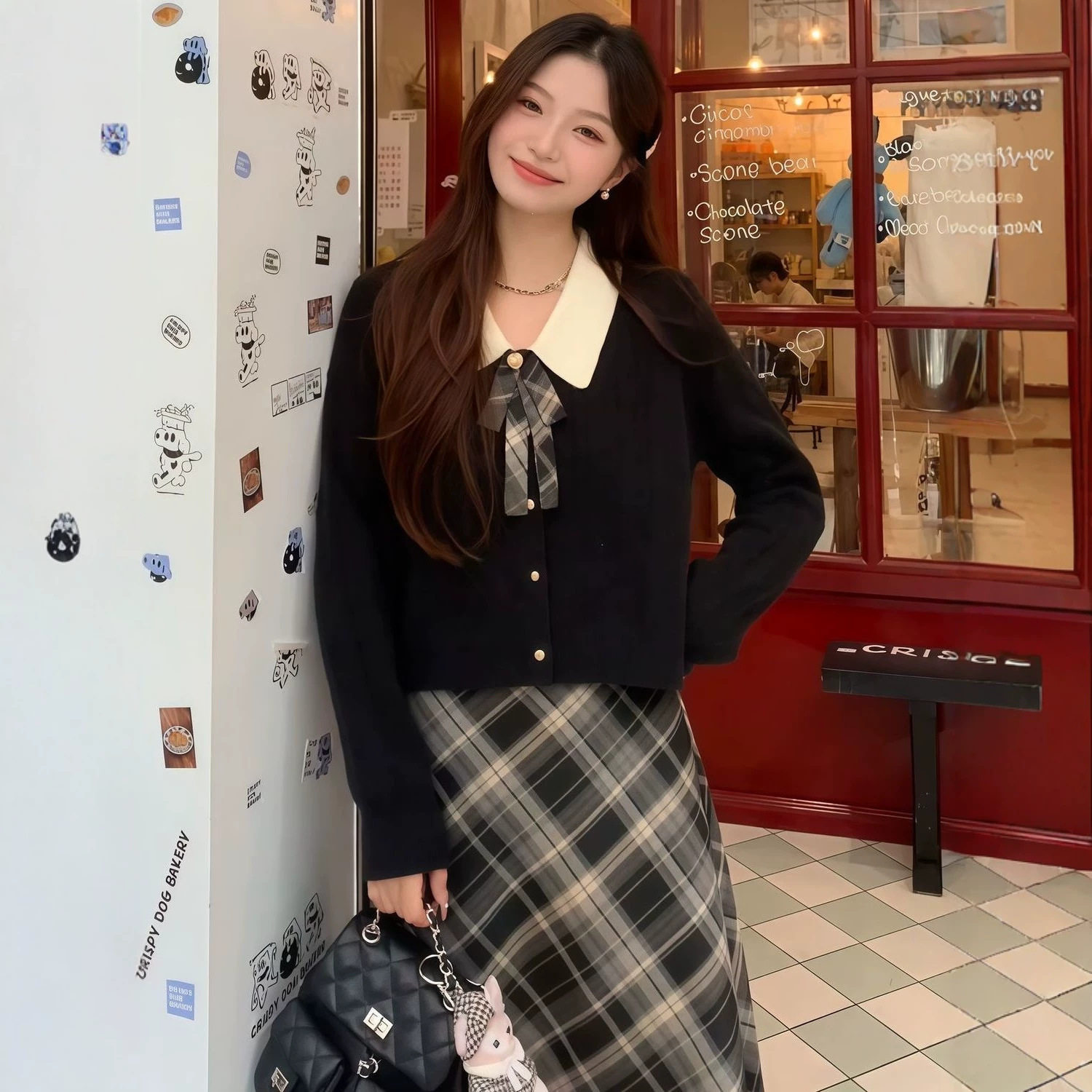 大码秋冬女装学院风秋冬套装外套时尚套装