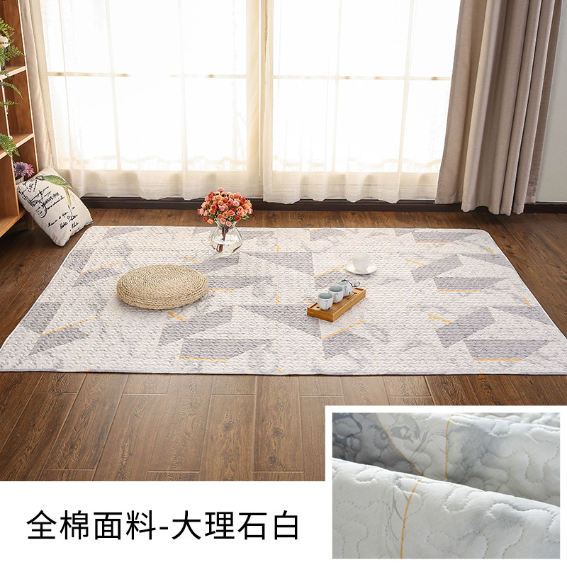 全棉布艺地垫家用卧室北欧榻榻米床边茶几纯棉爬行地毯防滑可机洗在类目 居家布艺, 地垫中 - 来自Buy2taobao.com提供专业的淘宝代购服务