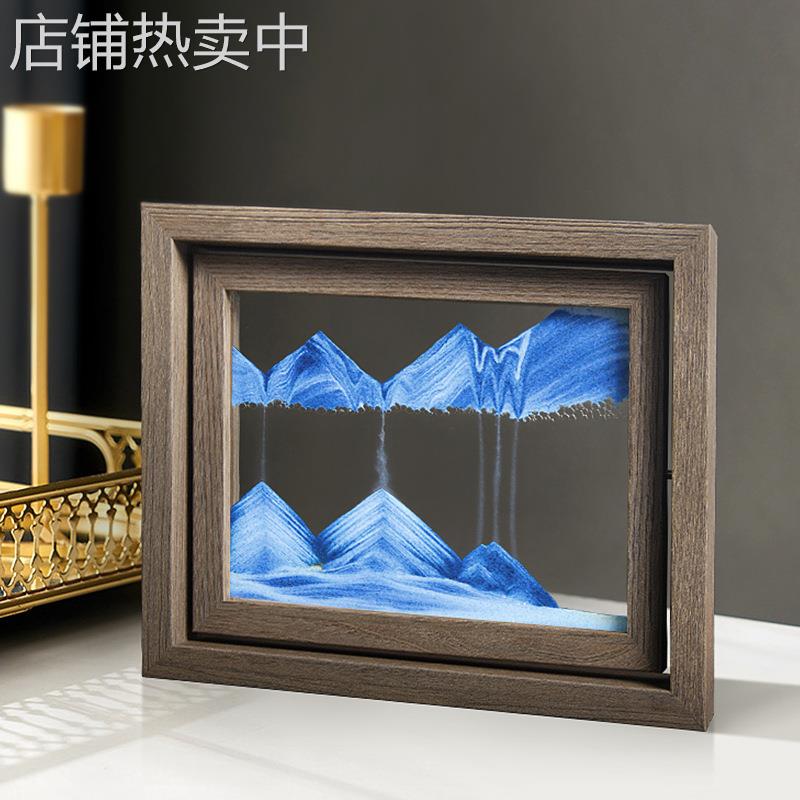 跨境流沙画摆件创意艺术沙漏办公室客厅电视柜家居轻奢装饰品图片
