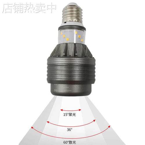 LED调焦par20帕灯中西餐饮咖啡厅店铺吧台射灯12W灯杯侧发光变焦