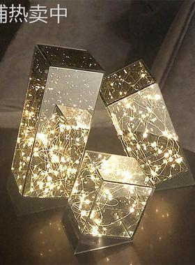 现代简约创意玻璃罩摆件北欧轻奢客厅橱窗样板房桌面家居软装饰品