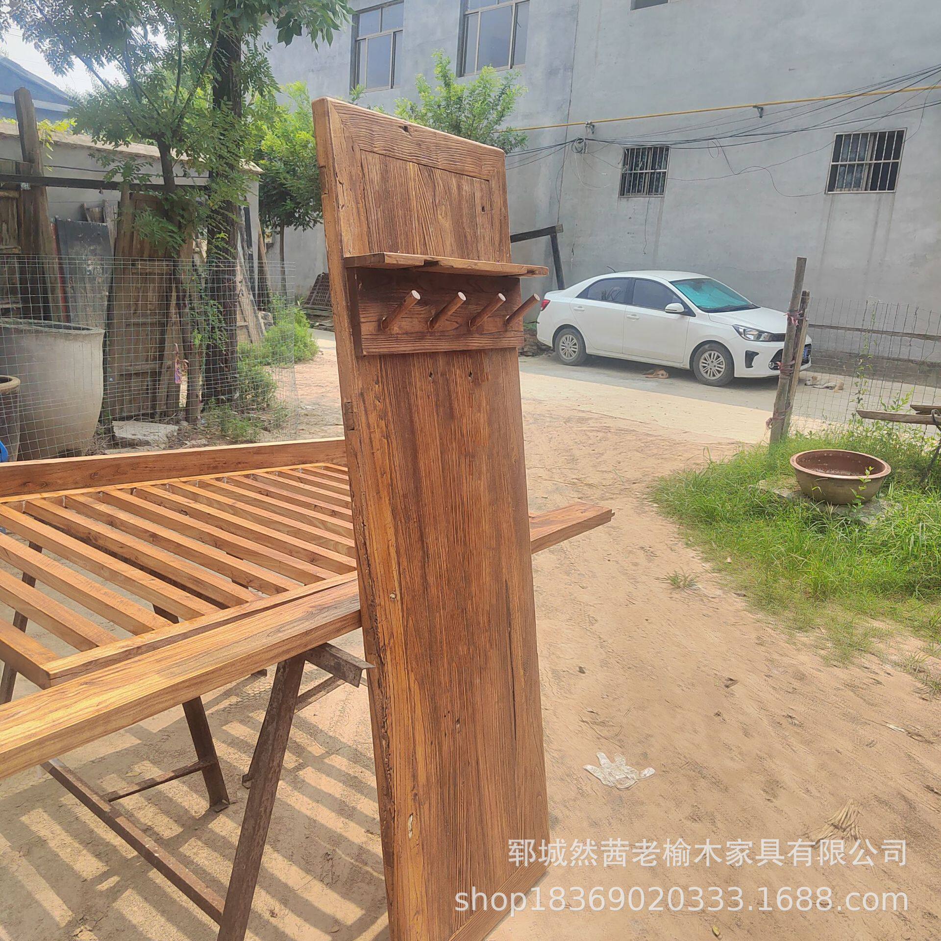 创意家居入户挂衣架老门板装饰衣帽收纳架实木落地衣柜装饰衣架