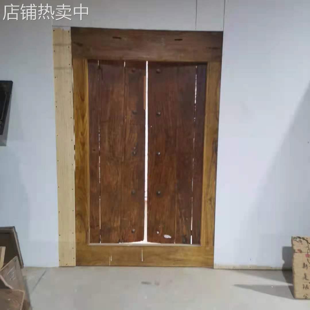 老榆木门板老木料旧木料大门复古老榆木板原木茶桌餐桌办公桌