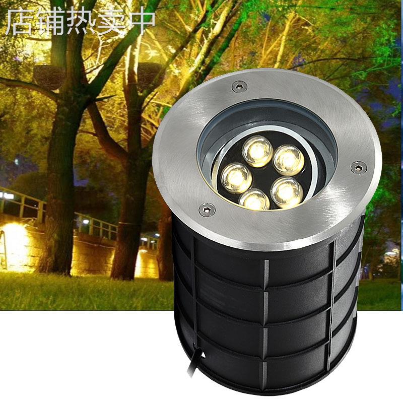 led户外防水嵌入式 地埋灯 花园庭院草坪灯 大功率可调节埋地射灯