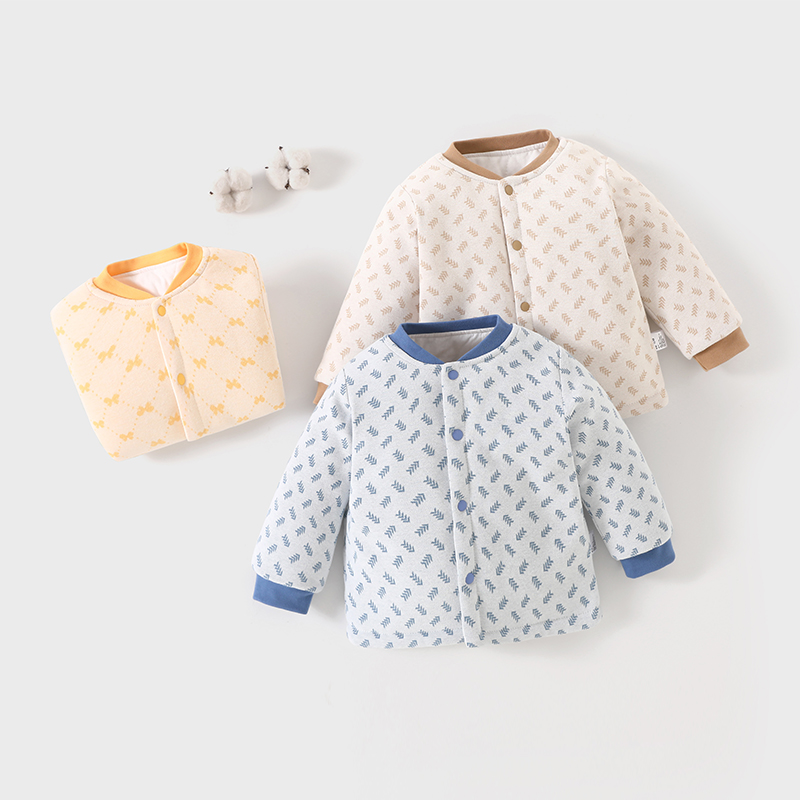 男女童夹棉秋冬棉服三层保暖