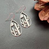 跨境wish独立站复古沙漠仙人掌吊坠耳环欧美民族风外贸饰品