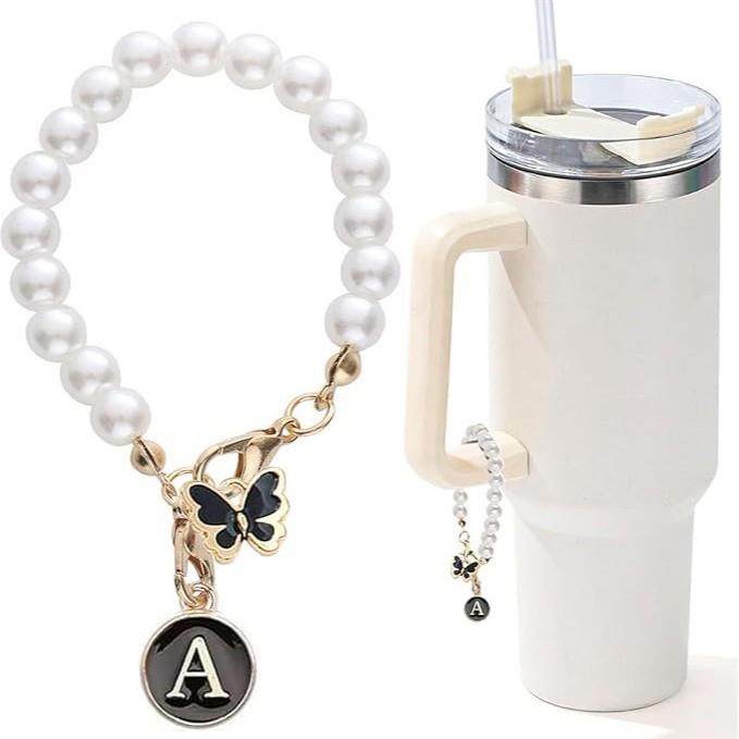 亚马逊新款仿珍珠多色蝴蝶字母杯子挂件26个英文字母吊坠杯链,饰品/流行首饰/时尚饰品新,其他DIY饰品配件,淘宝优惠券,粉丝福利购,淘宝优惠卷