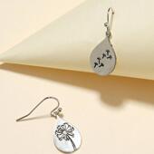 wish跨境欧美新款 复古气质水滴蒲公英耳环耳坠简约文艺耳饰