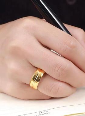 狂飙高启强同款戒指个性小众百搭男配饰时尚简约轻奢霸气素圈饰品