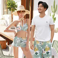 Cặp đôi nóng bỏng bơi bikini chia nhỏ ngực bảo thủ tụ tập tuần trăng mật kỳ nghỉ mùa xuân nóng bỏng phù hợp với nam cát mới - Vài đồ bơi 	đồ đi biển cặp đôi	