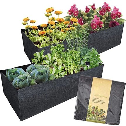 长方形加厚种植袋美植环保绿色无纺布阳台种菜蔬果防腐木花箱内袋