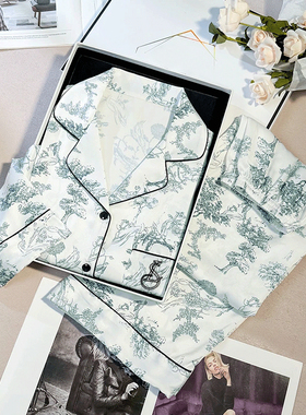 【青岚疏影】简约居家弹力舒肤绵睡衣套装58765