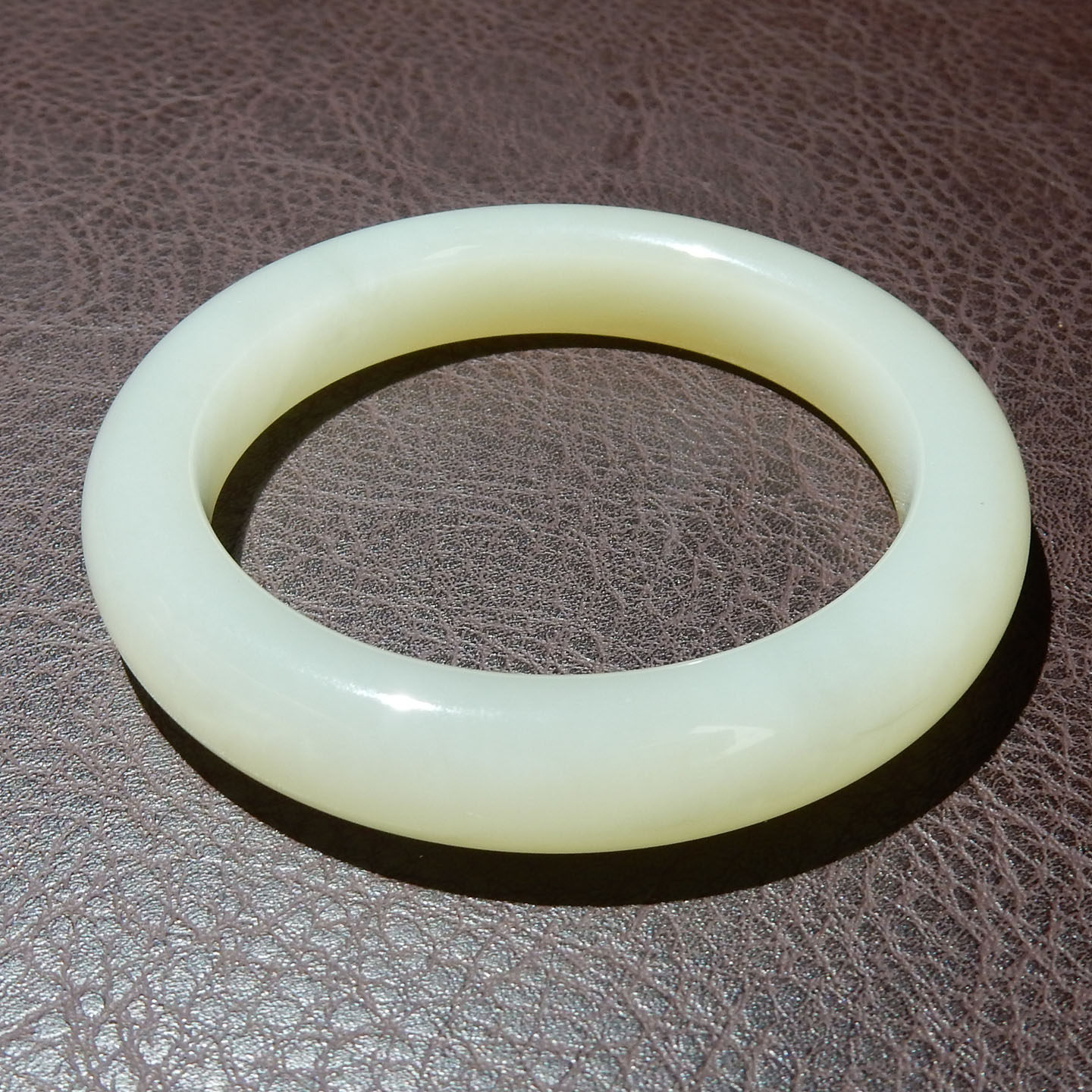和田玉青海料白晴水手镯58mm 天然和田玉镯子女款
