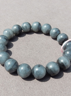 一方玉舍和田玉新疆 【青花籽料手串】12mm 聚宝盆圆珠手链