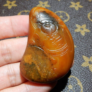 新疆和田玉黄沁籽料吊坠 天然玉石挂件男女款 带证书