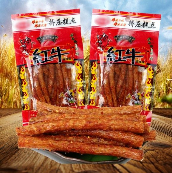 红牛辣条8090年代怀旧零食26g*60袋童年麻辣棒面筋辣味小包装小吃