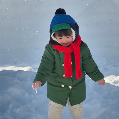 儿童大衣加棉加厚中长款保暖冬季军绿色男童外套复古棉衣加绒宝宝